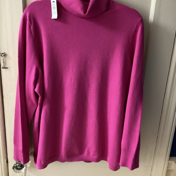 Women’s Talbots Pink Turtleneck-Size2X-NWT - Picture 2 of 8